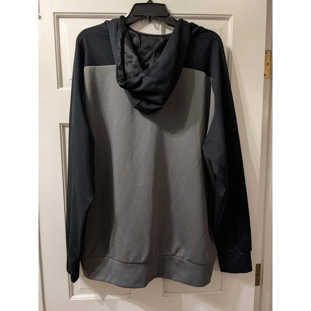 Star Wars Men’s Hoodie XL Gray Black Pullover Sweatshirt Logo Hooded Jumper - Picture 6 of 9